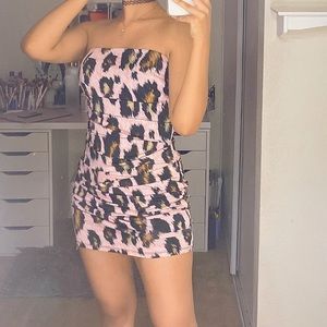 Pink cheetah dress
